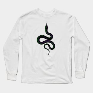 Rainbow Real Snake purple and green Long Sleeve T-Shirt